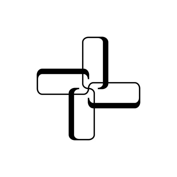 Rotation Buchstabe Logo Design Vektor — Stockvektor