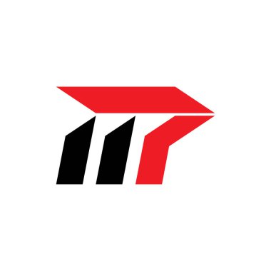 MP harfi logo tasarım vektörü