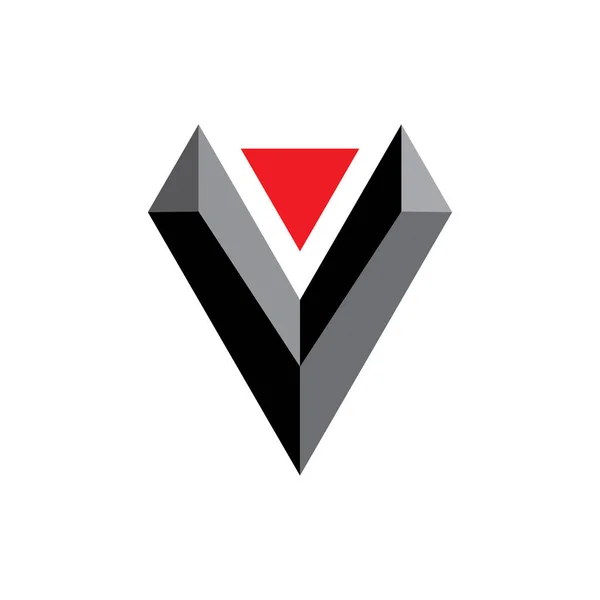 Buchstabe Mit Dreieck Logo Design Vektor — Stockvektor