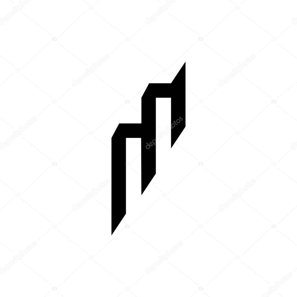 M letter, Business Grow Up Media progress logo design vector
