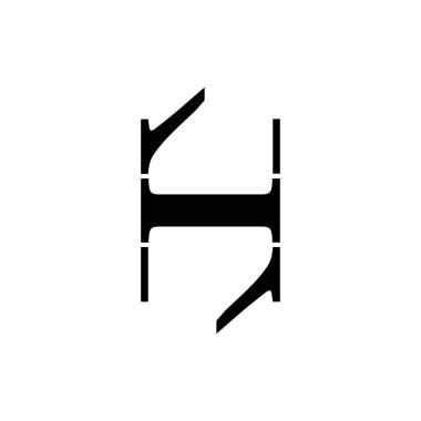 SH veya HS harf logo tasarım vektörü