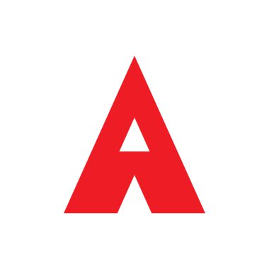 Üçgen A harf logo tasarım vektörü