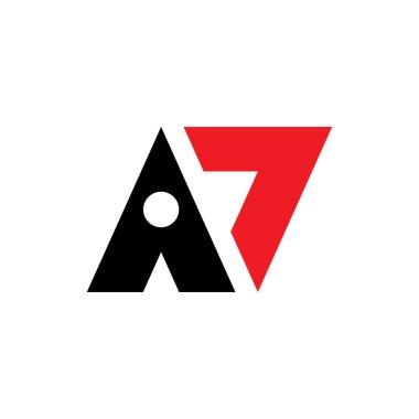 A7 veya AJ harf logo tasarım vektörü