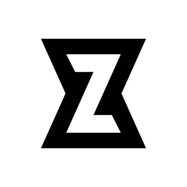 8Z, Numara 8 ve Z harf logo tasarım vektörü