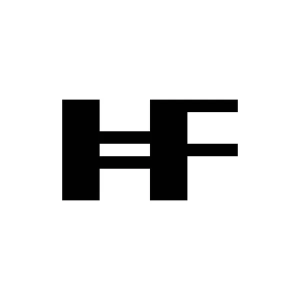 Hfレターロゴデザインベクター — ストックベクタ