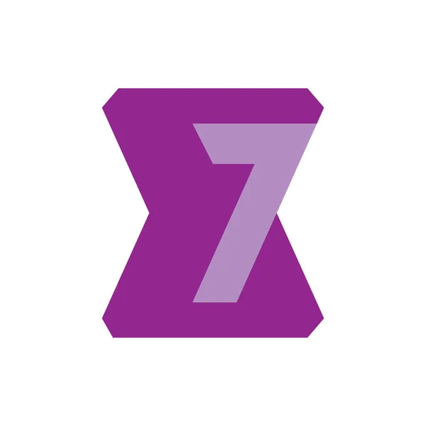 Número Vetor Design Logotipo — Vetor de Stock