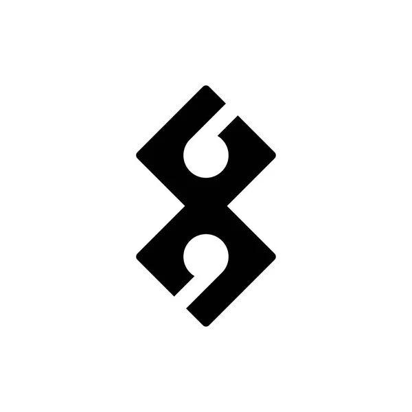 Numéro Avec Lettre Logo Design Vecteur — Image vectorielle