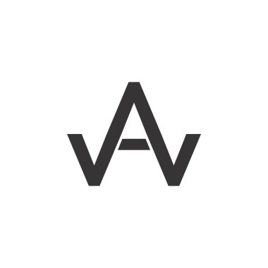 AW harfi logo tasarım vektörü