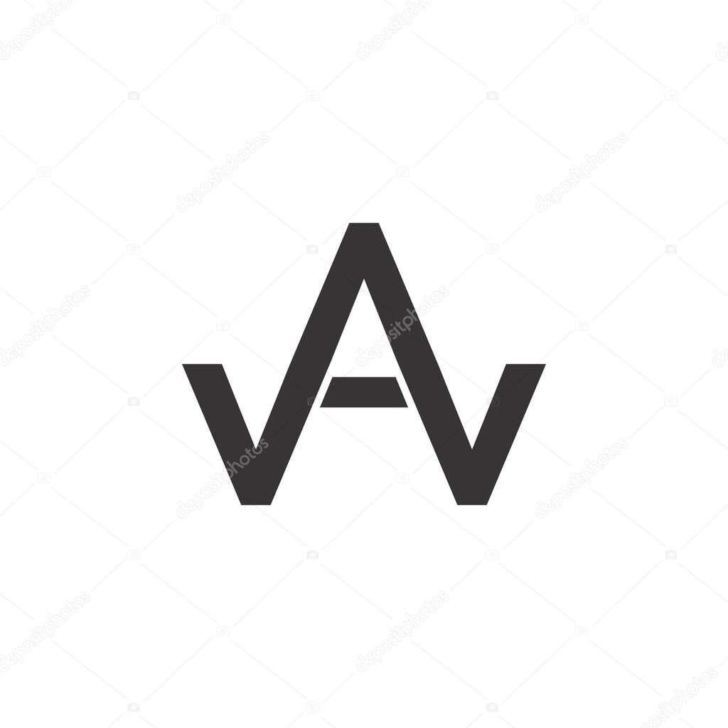 AW letter logo design vector