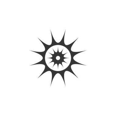  Güneş simgesi logo tasarım vektörü