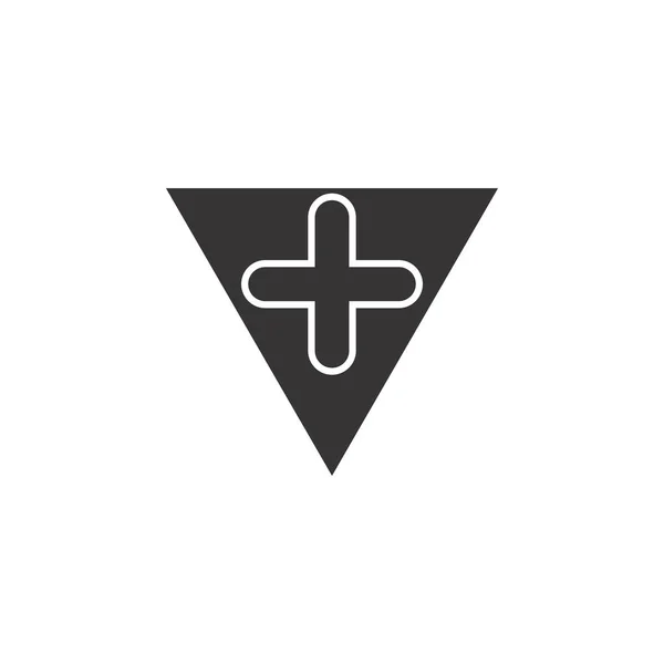 Triangel Med Logotyp Design Vektor — Stock vektor
