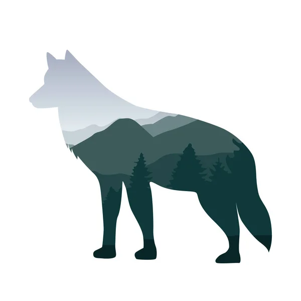 Download Wild wolf silhouette — Stock Vector © Diana_Pryadieva ...