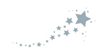 Beyaz arka planda izole edilmiş noel yıldız tozu dekorasyonu