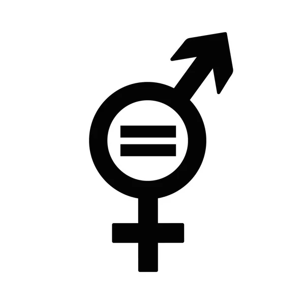 여성과 남성 아이콘 평등권 개념 — 스톡 벡터