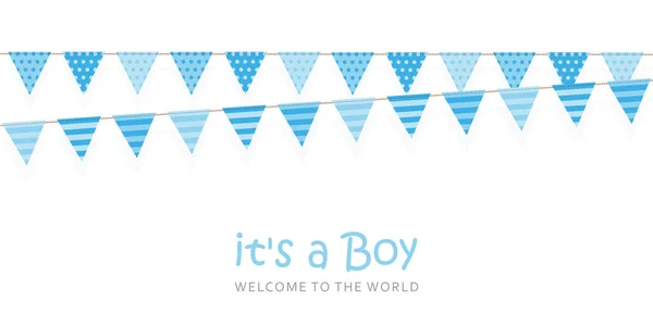 Jeho chlapec přivítání přání k porodu — Stockový vektor