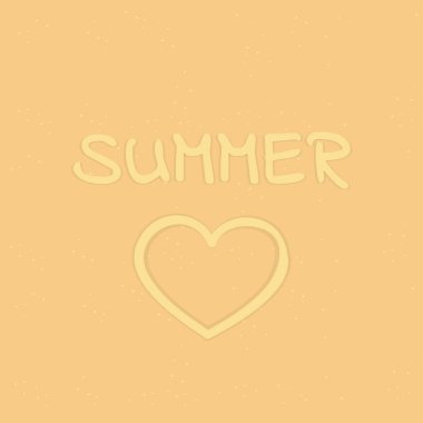 Yaz mektubu ve kumda bir kalp