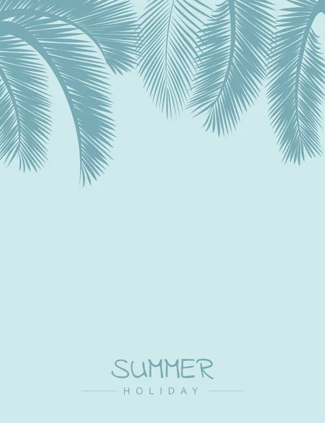 Summer holiday tropical palm background — Stock vektor