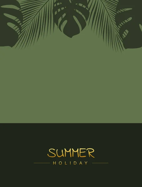 Sommar semester grön tropisk palm bakgrund — Stock vektor