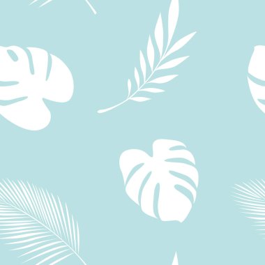bright seamless pattern palm leaf