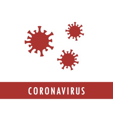 Corona virüs simgesi beyaz arkaplanda izole edildi