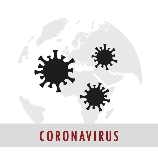 Corona virus around the globe — Stock vektor