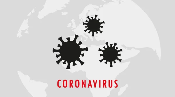 Corona virus around the globe — Stock vektor