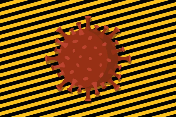 Warning graphic corona virus icon — Stock Vector