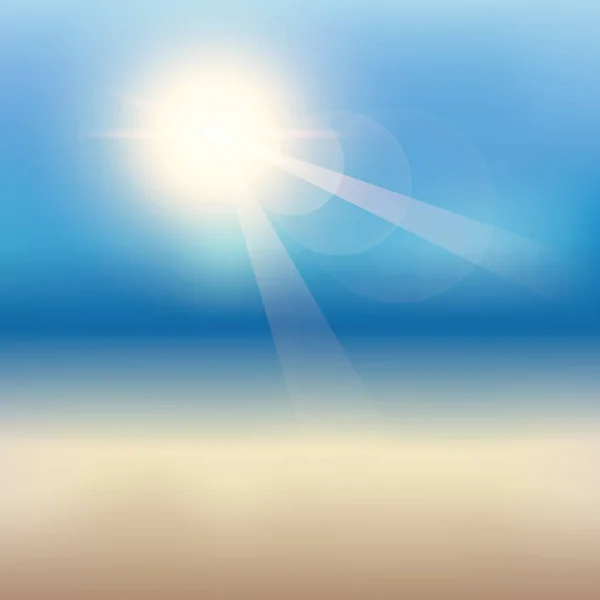 Ciel ensoleillé sur le fond de la plage avec espace de copie — Image vectorielle