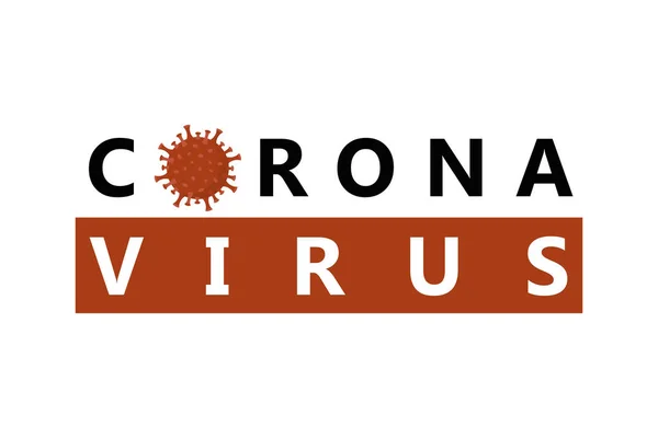 白い背景に隔離されたウイルスアイコンのタイポグラフィ — ストックベクタ
