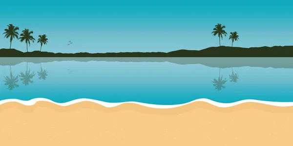 paradise palm beach landscape summer background