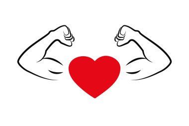 Güçlü kolları olan güçlü bir kalp.