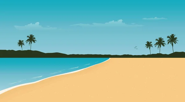 Secret paradis plage vacances d'été fond — Image vectorielle