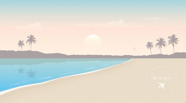 Hemlighet paradis strand sommar semester bakgrund — Stock vektor