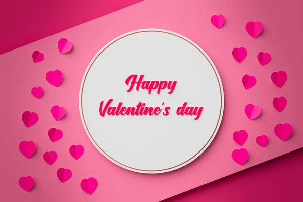 Card for valentines day with text happy valentines day — Stock Photo, Image