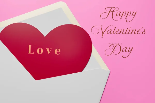 Card for valentines day with text happy valentines day — Stock Photo, Image