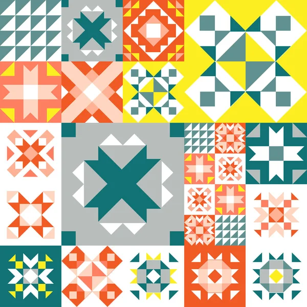 Seamless Geometric Pattern Ethnic Ornament Carpet Aztec Style Tribal Ethnic — Stock Vector