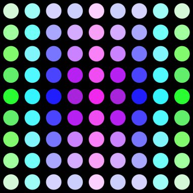 Gökkuşağı nokta dairesi kusursuz desen. Soyut renkli arkaplan tasarımı