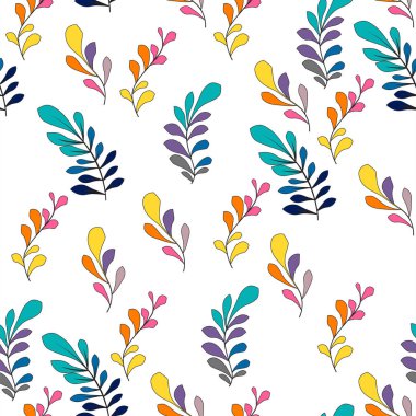 Çiçekli ve bitkili doku. Çiçek süsü. Orijinal çiçek deseni.