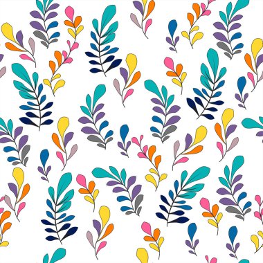 Çiçekli ve bitkili doku. Çiçek süsü. Orijinal çiçek deseni.