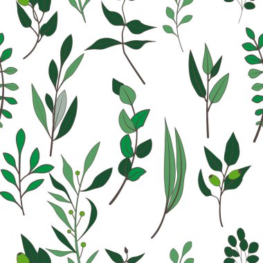 Çiçekli ve bitkili doku. Çiçek süsü. Orijinal çiçek deseni.