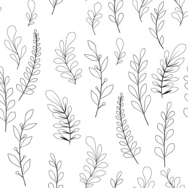 Çiçekli ve bitkili doku. Çiçek süsü. Orijinal çiçek deseni.