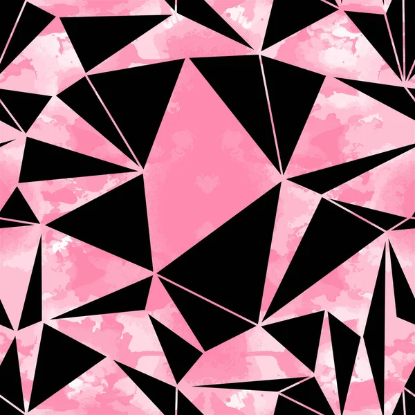 Texture Mosaïque Sans Couture Fond Vectoriel Kaléidoscope Aquarelle Motif Géométrique — Image vectorielle