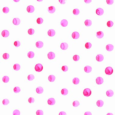 Renkli suluboya, pürüzsüz desen. Soyut vektör kusursuz desen. Suluboya pembe benekli. Beyaz arkaplanda parlak sıçramalar izole edildi.