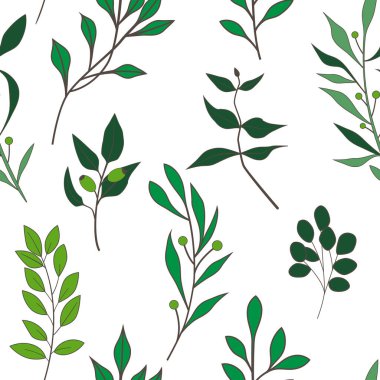 Çiçekli ve bitkili doku. Çiçek süsü. Orijinal çiçek deseni.