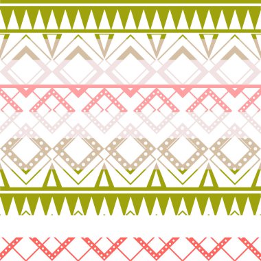 Kusursuz vektör kabile dokusu ayarlandı. Kabilenin kusursuz dokusu. Boho çizgileri. Kabile şekilli elementlerle çizgili eski moda tarzı arka plan.