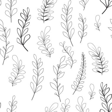 Çiçekli ve bitkili doku. Çiçek süsü. Orijinal çiçek deseni.