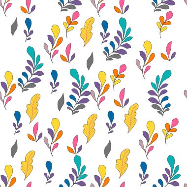 Çiçekli ve bitkili doku. Çiçek süsü. Orijinal çiçek deseni.