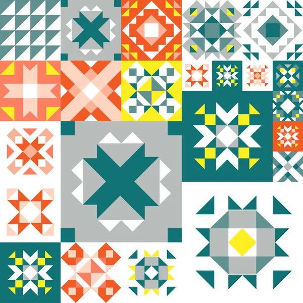 Seamless Geometric Pattern Ethnic Ornament Carpet Aztec Style Tribal Ethnic — Stock Vector