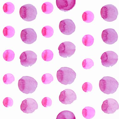 Renkli suluboya, pürüzsüz desen. Soyut vektör kusursuz desen. Suluboya pembe benekli. Beyaz arkaplanda parlak sıçramalar izole edildi.