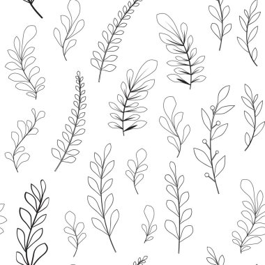 Çiçekli ve bitkili doku. Çiçek süsü. Orijinal çiçek deseni.